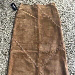 NWT Brown Suede Skirt Size 4
